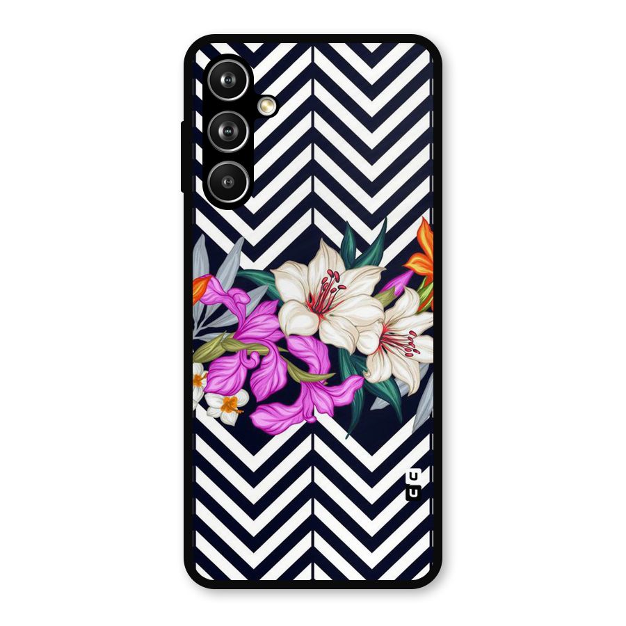 Artsy ZigZag Floral Metal Back Case for Samsung Galaxy M54