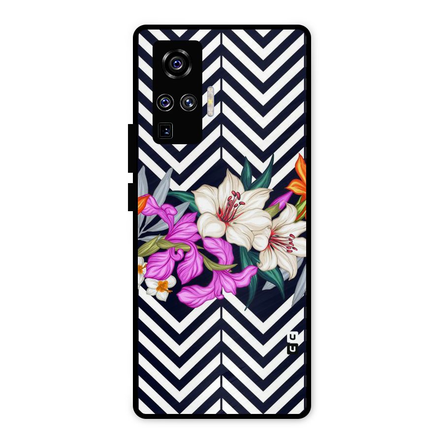 Artsy ZigZag Floral Metal Back Case for Vivo X50 Pro
