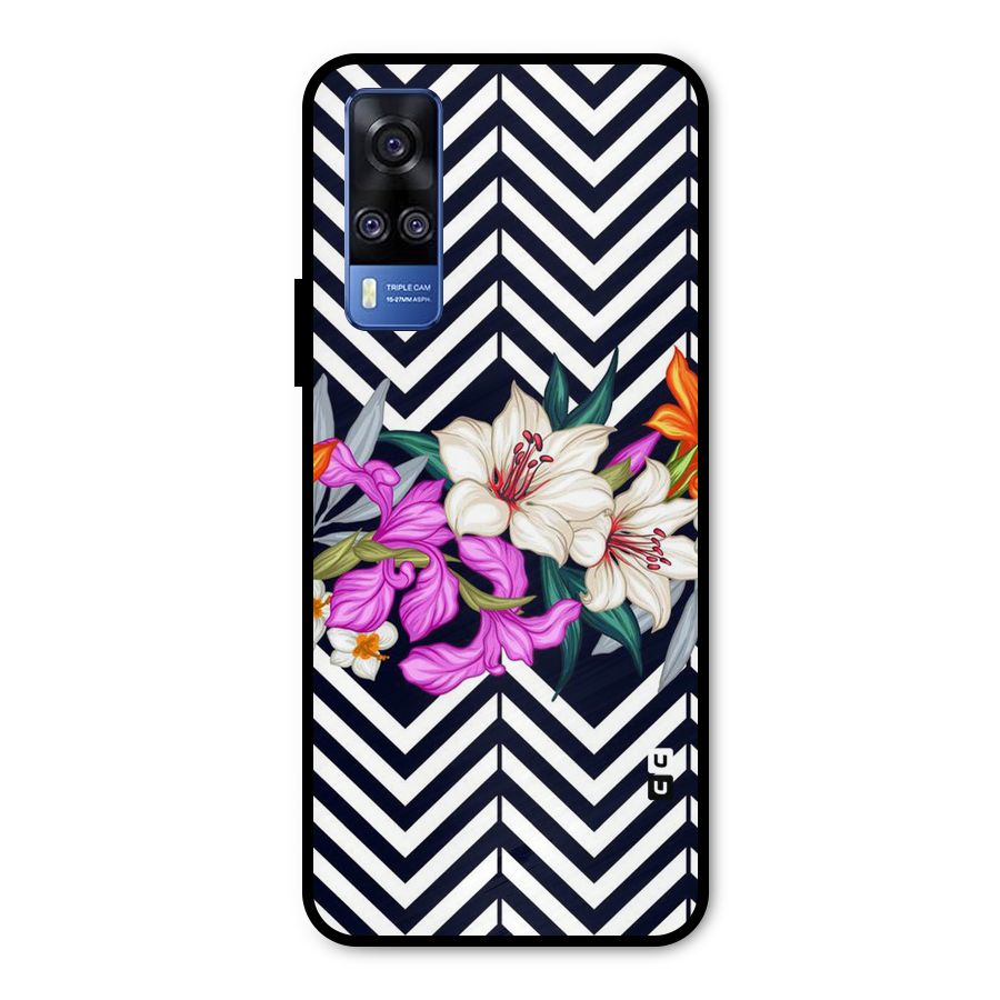 Artsy ZigZag Floral Metal Back Case for Vivo Y51A