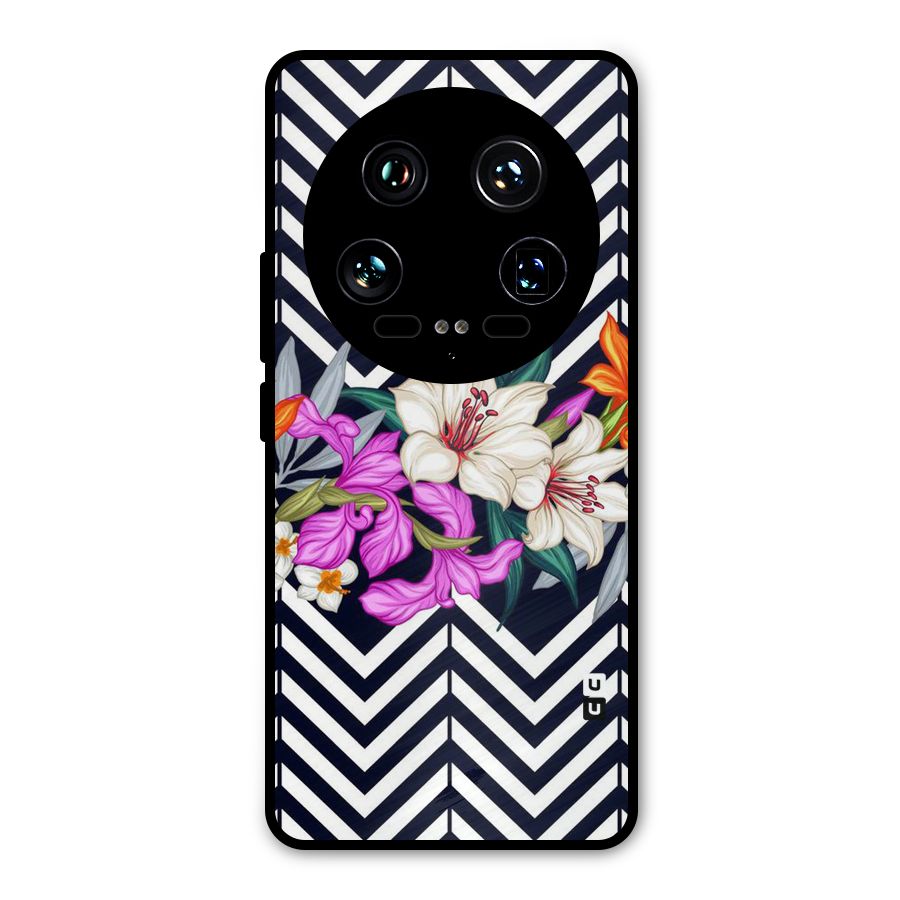Artsy ZigZag Floral Metal Back Case for Xiaomi 14 Ultra