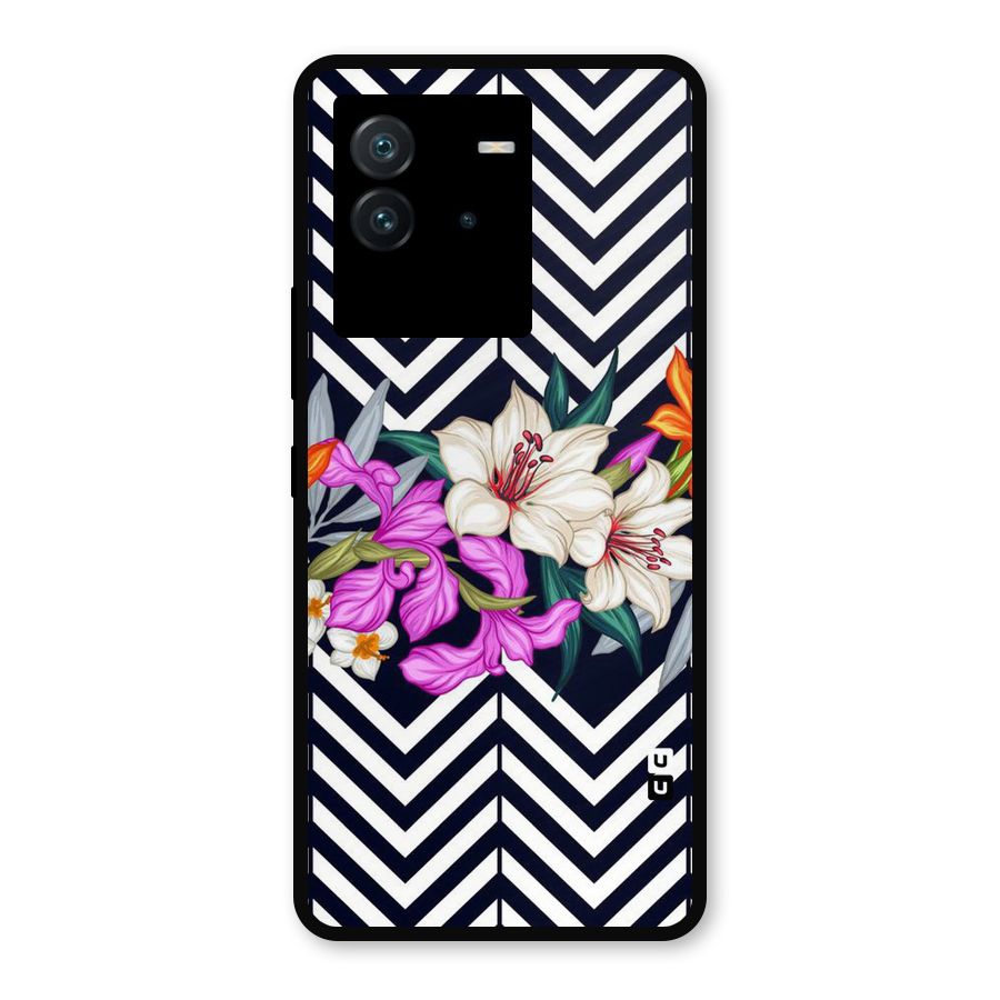 Artsy ZigZag Floral Metal Back Case for iQOO Neo 6 5G