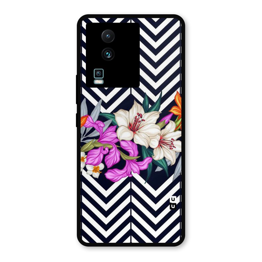 Artsy ZigZag Floral Metal Back Case for iQOO Neo 7