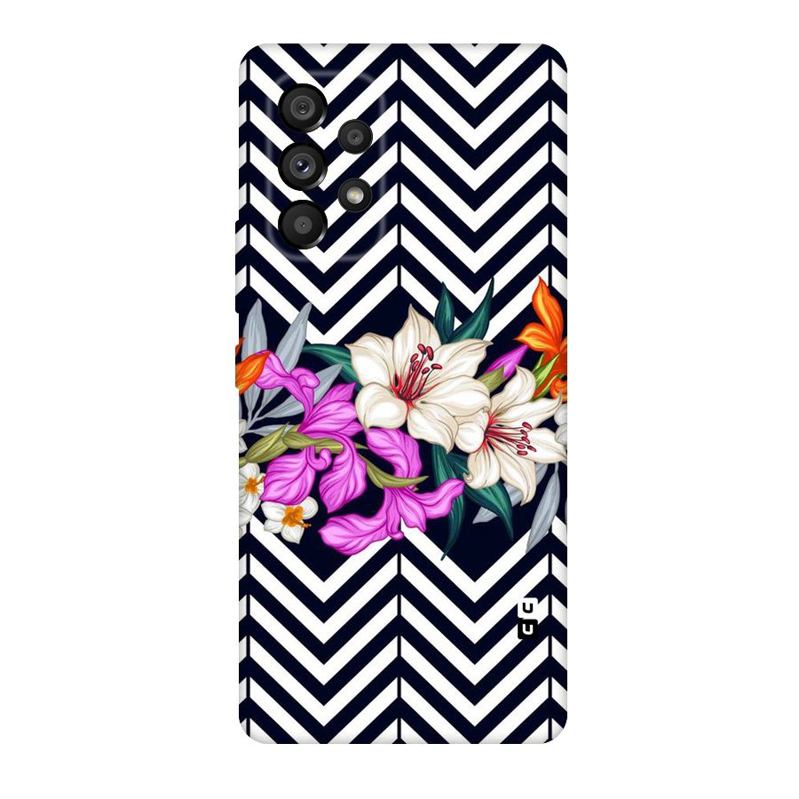 Artsy ZigZag Floral Original Polycarbonate Back Case for Galaxy A53 5G