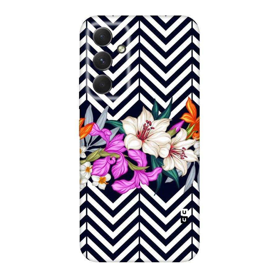 Artsy ZigZag Floral Original Polycarbonate Back Case for Galaxy A54