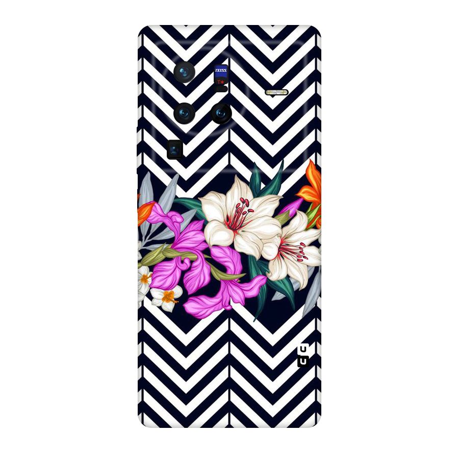 Artsy ZigZag Floral Original Polycarbonate Back Case for Vivo X80