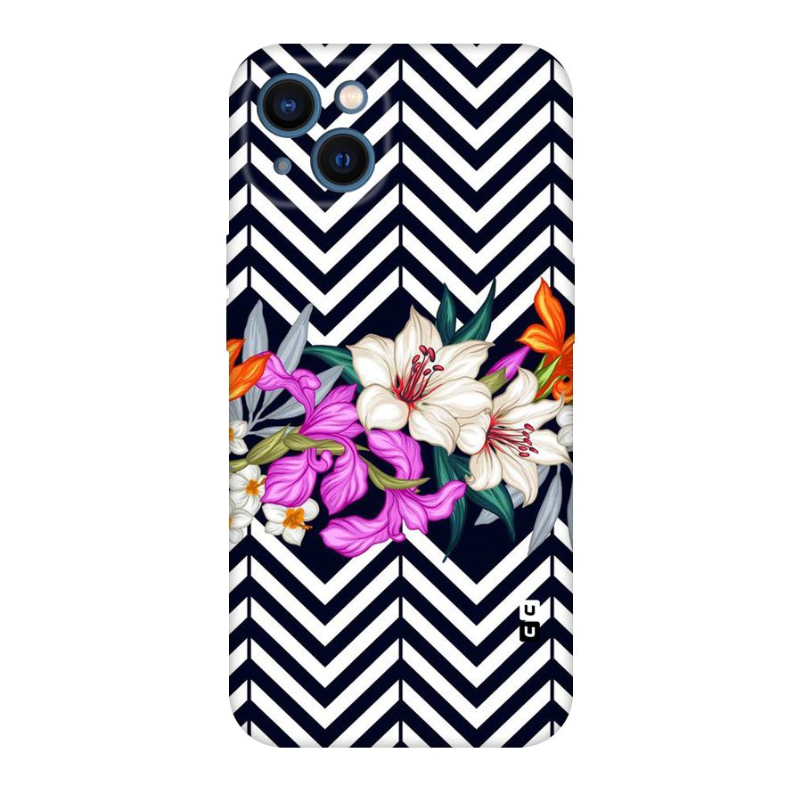 Artsy ZigZag Floral Original Polycarbonate Back Case for iPhone 13