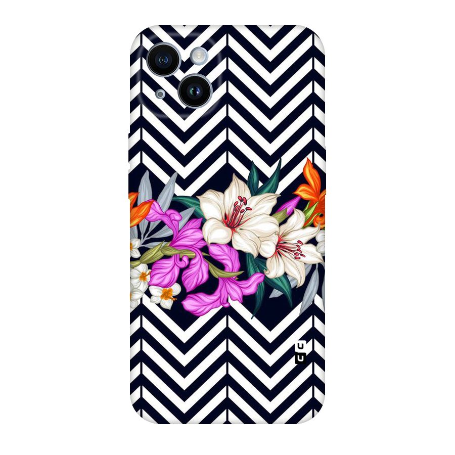 Artsy ZigZag Floral Original Polycarbonate Back Case for iPhone 14