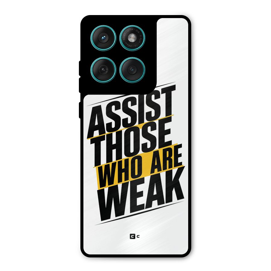 Assist Weak Metal Back Case for Motorola Edge 60