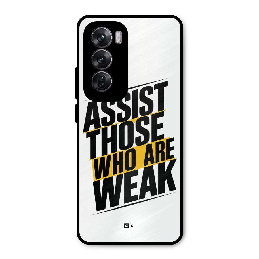 Assist Weak Metal Back Case for Oppo Reno12 Pro