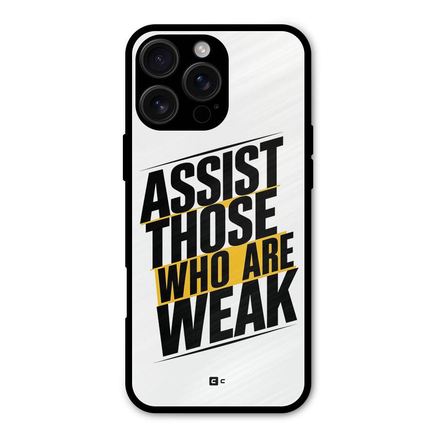 Assist Weak Metal Back Case for iPhone 16 Pro Max