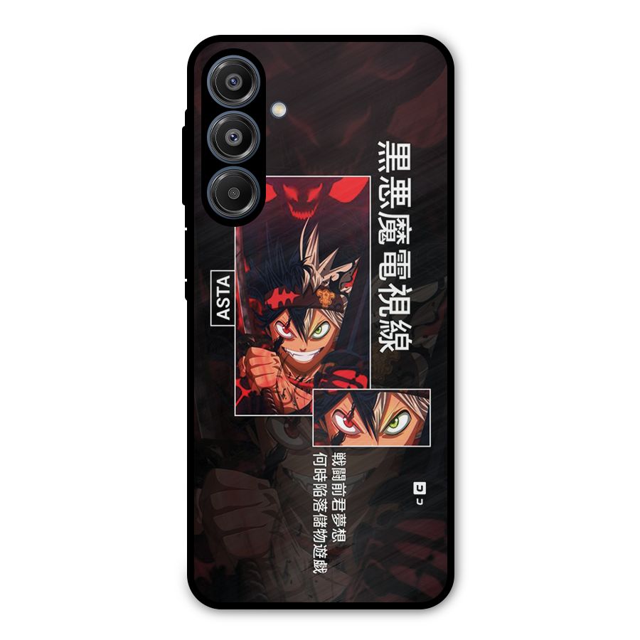 Asta Black Clover Metal Back Case for Galaxy A16 5G