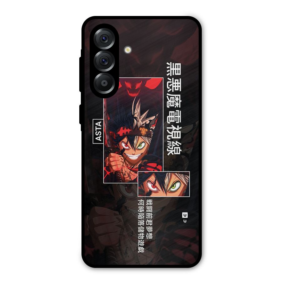 Asta Black Clover Metal Back Case for Galaxy A36