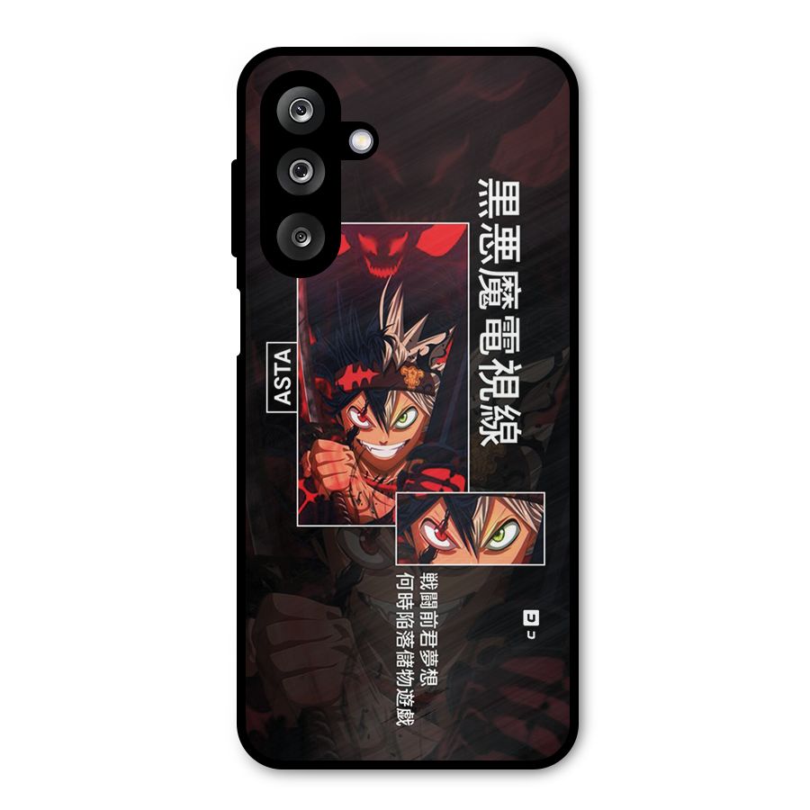 Asta Black Clover Metal Back Case for Galaxy M36