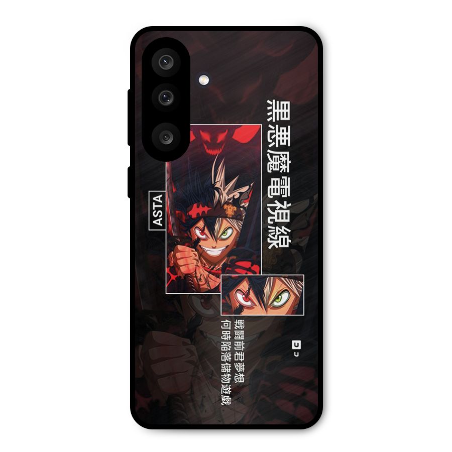 Asta Black Clover Metal Back Case for Galaxy M56