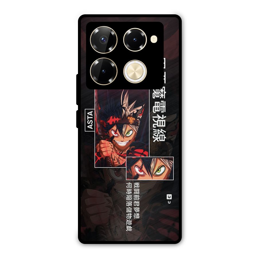 Asta Black Clover Metal Back Case for Infinix Note 40 Pro