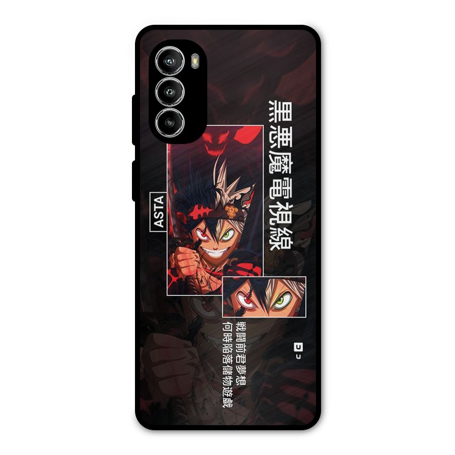 Asta Black Clover Metal Back Case for Moto G52