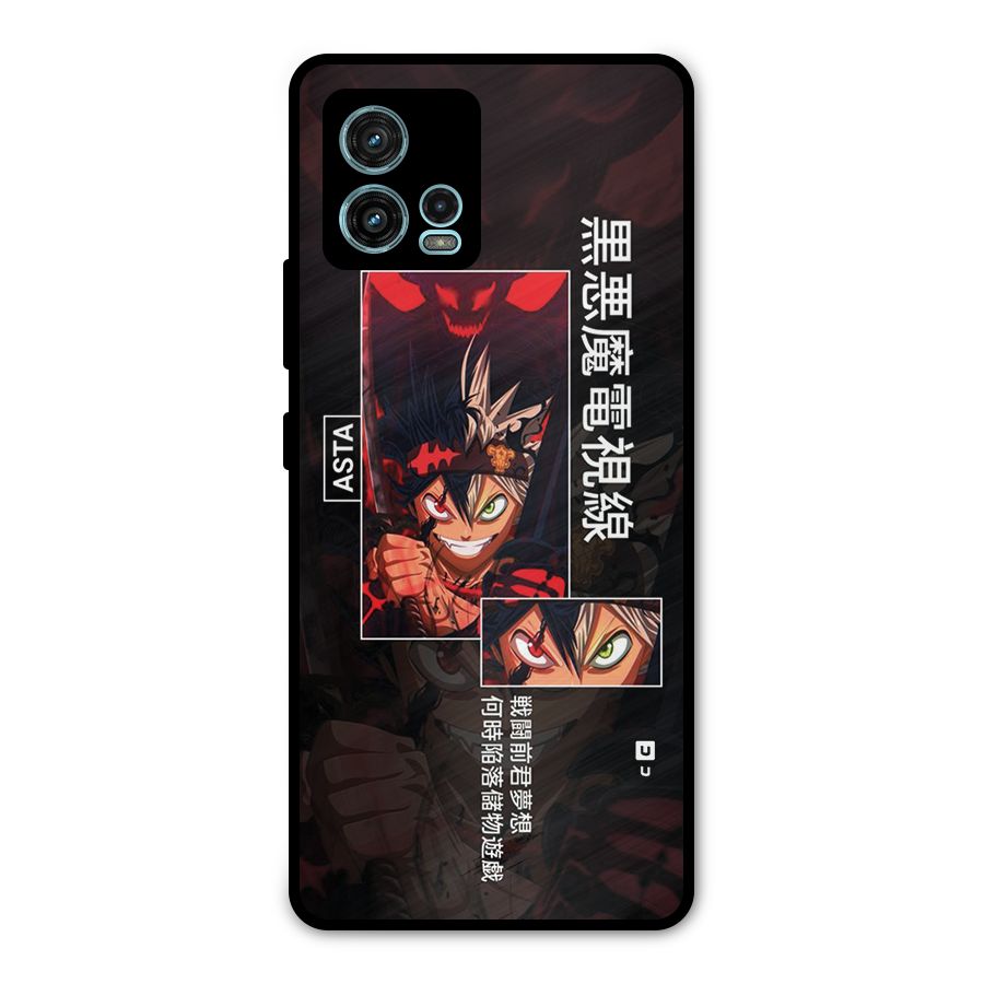 Asta Black Clover Metal Back Case for Moto G72