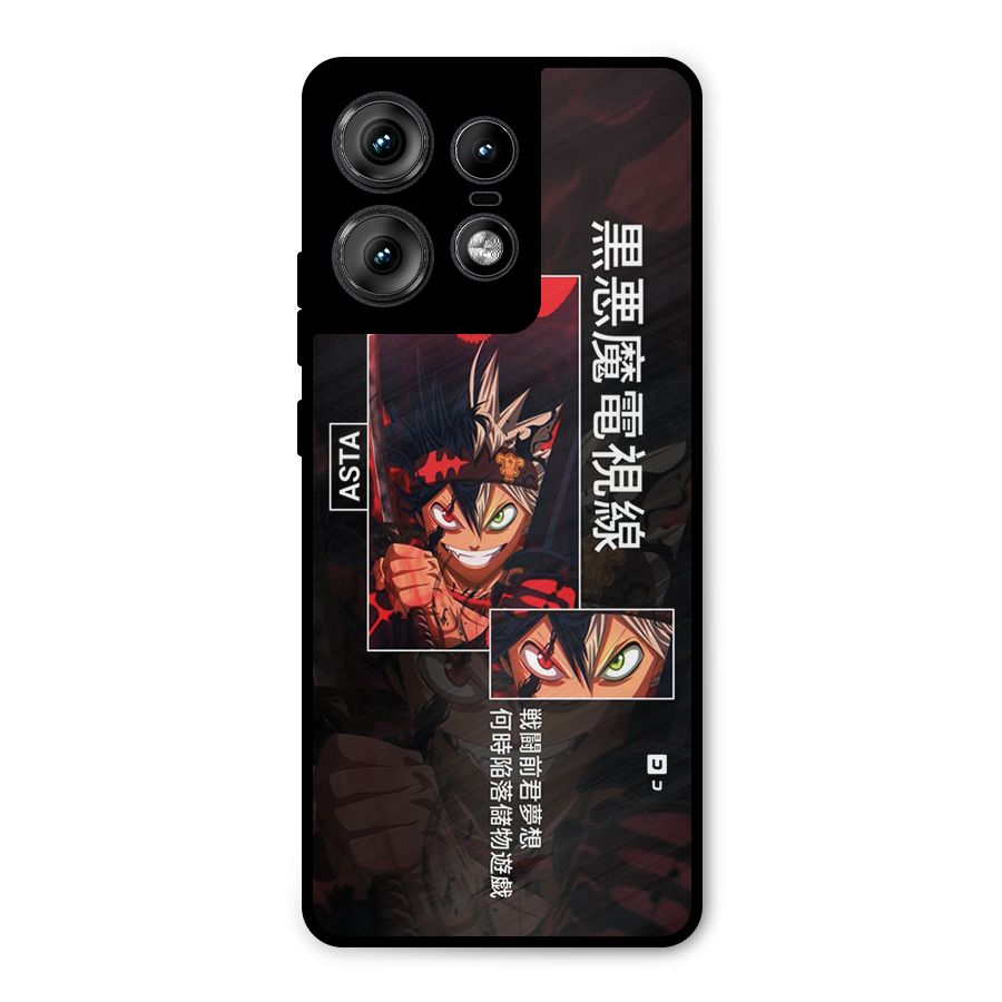 Asta Black Clover Metal Back Case for Motorola Edge 50 Pro