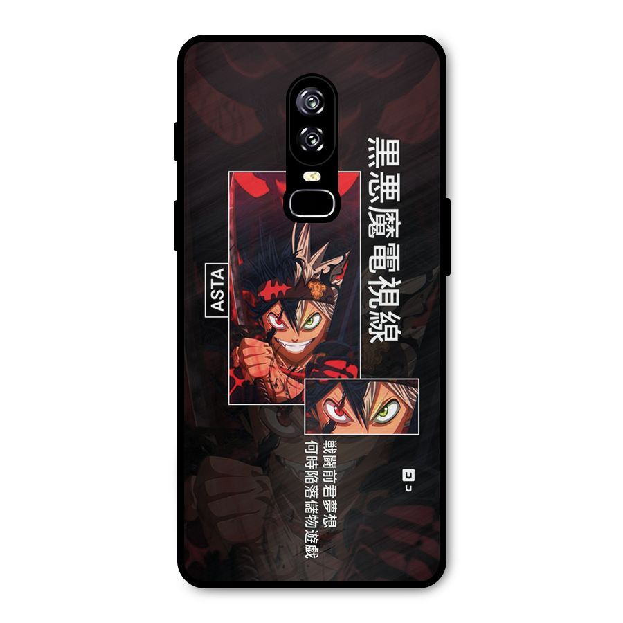 Asta Black Clover Metal Back Case for OnePlus 6