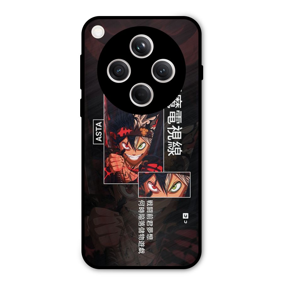 Asta Black Clover Metal Back Case for Oppo Find X8