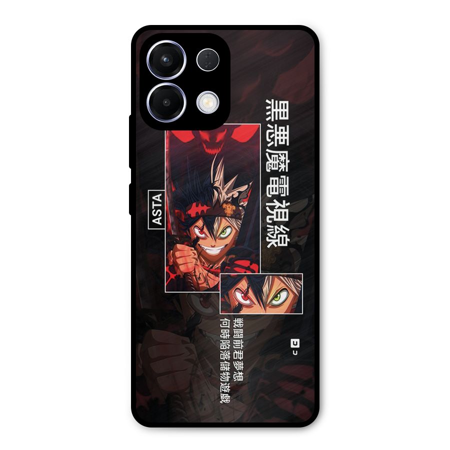 Asta Black Clover Metal Back Case for Oppo K13