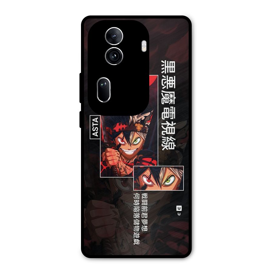 Asta Black Clover Metal Back Case for Oppo Reno11 Pro 5G