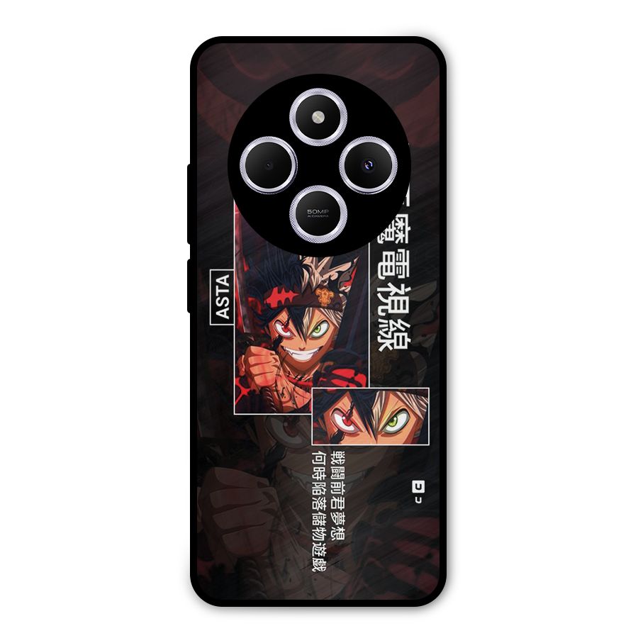 Asta Black Clover Metal Back Case for Poco C75 5G