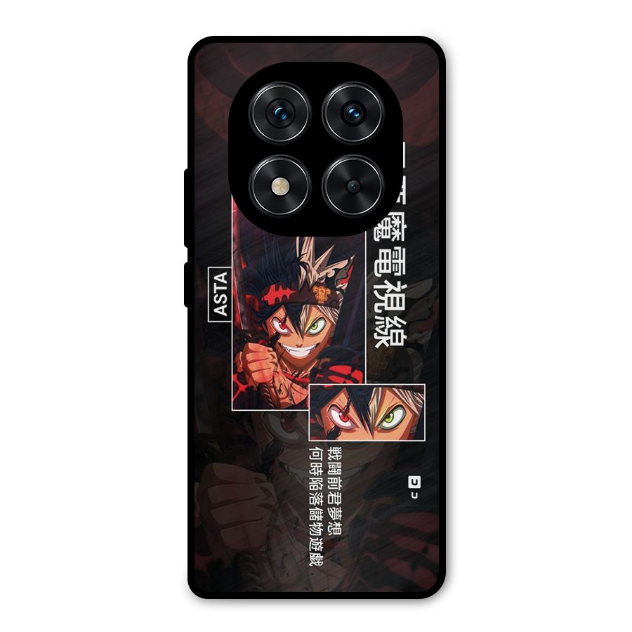 Asta Black Clover Metal Back Case for Poco X7