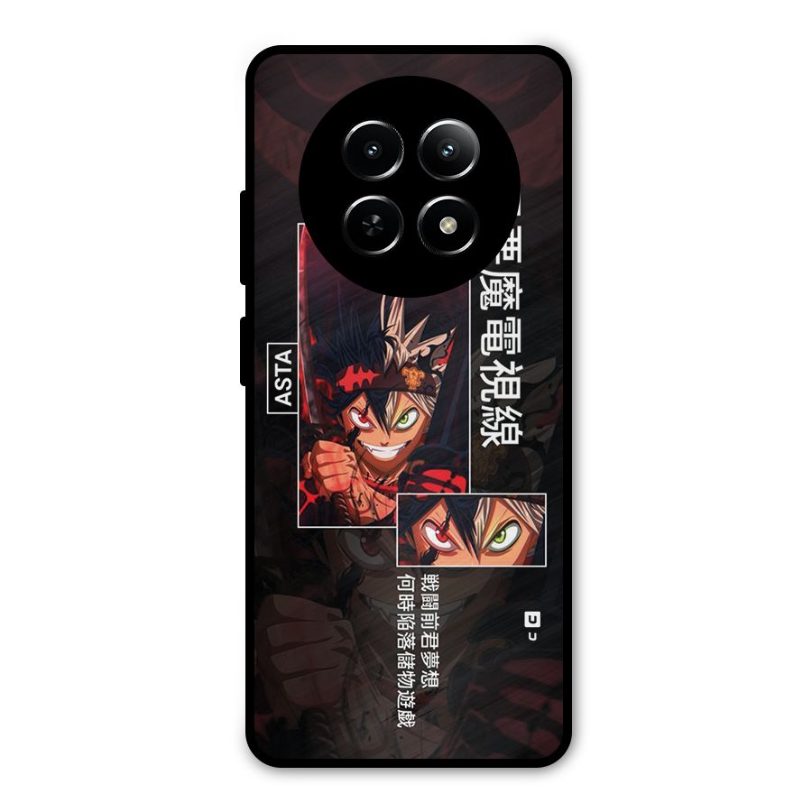 Asta Black Clover Metal Back Case for Realme 12 5G