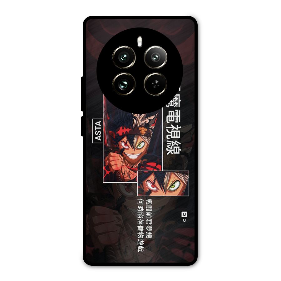 Asta Black Clover Metal Back Case for Realme 12 Pro