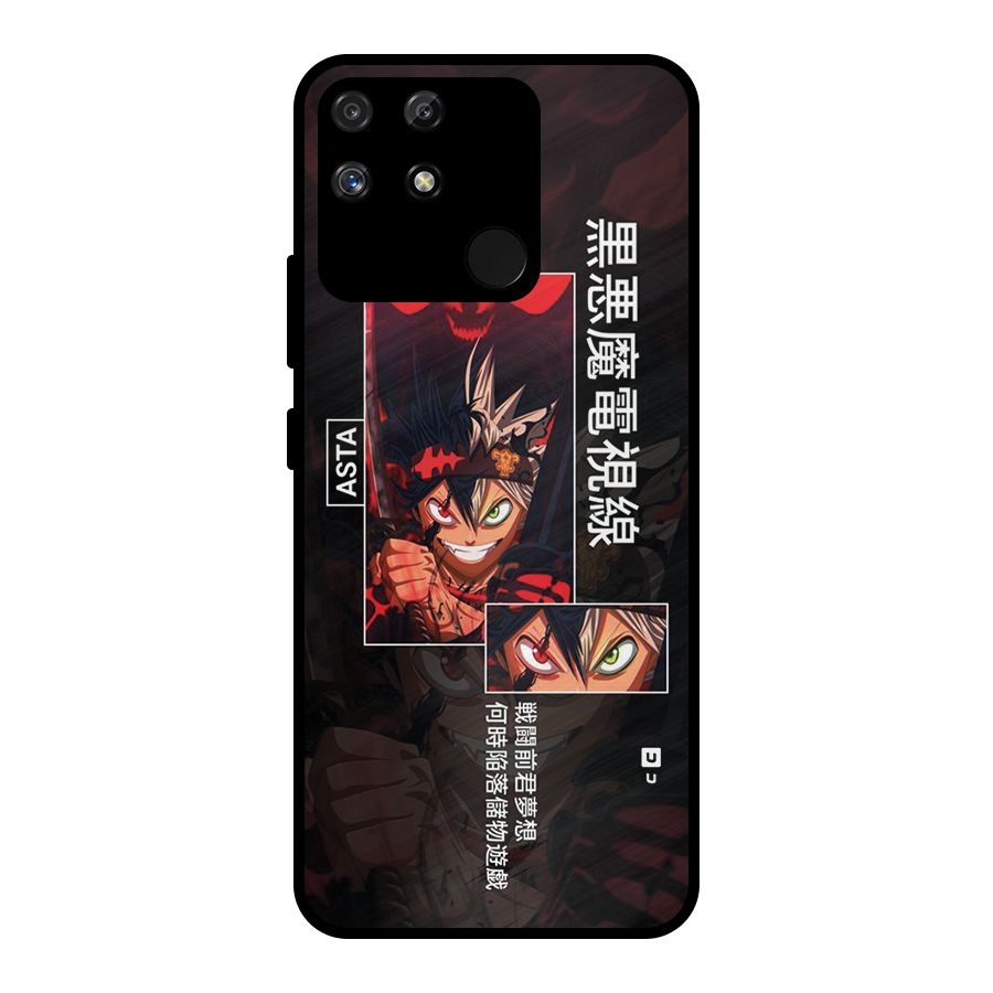 Asta Black Clover Metal Back Case for Realme Narzo 50A