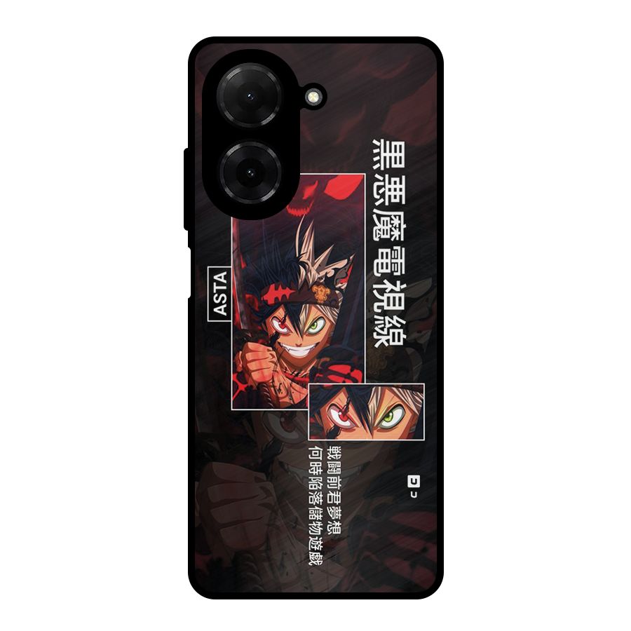 Asta Black Clover Metal Back Case for Redmi A5 4G