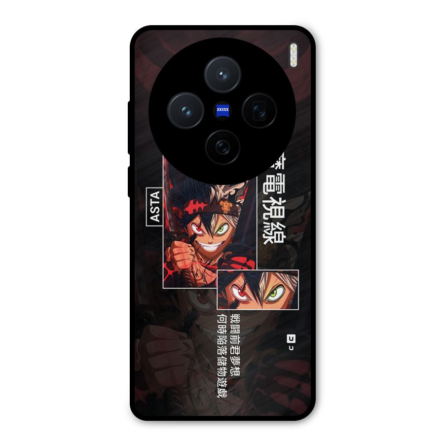 Asta Black Clover Metal Back Case for Vivo X200