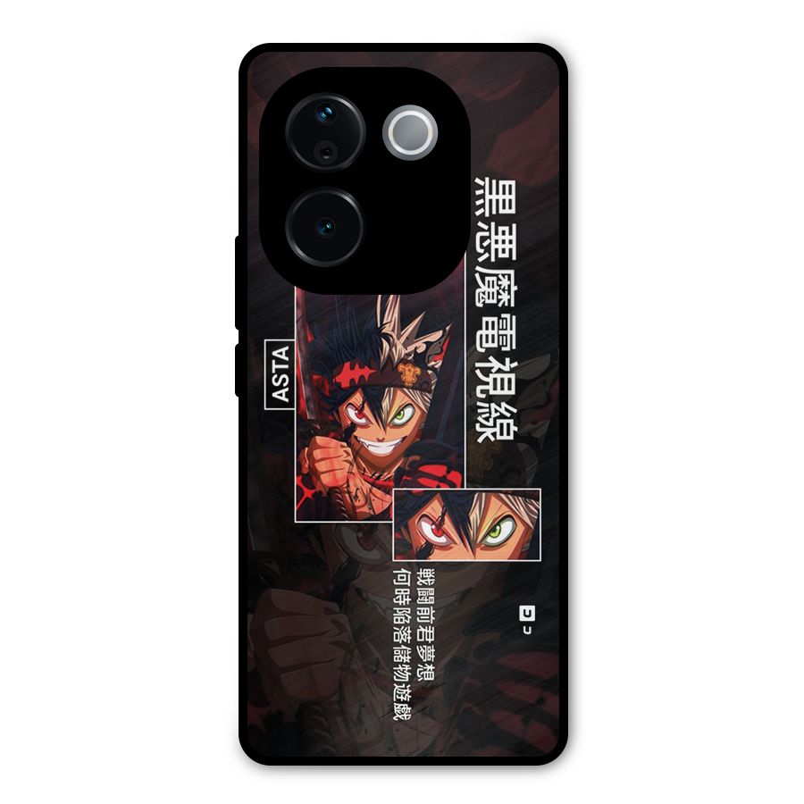 Asta Black Clover Metal Back Case for iQOO Z9s Pro