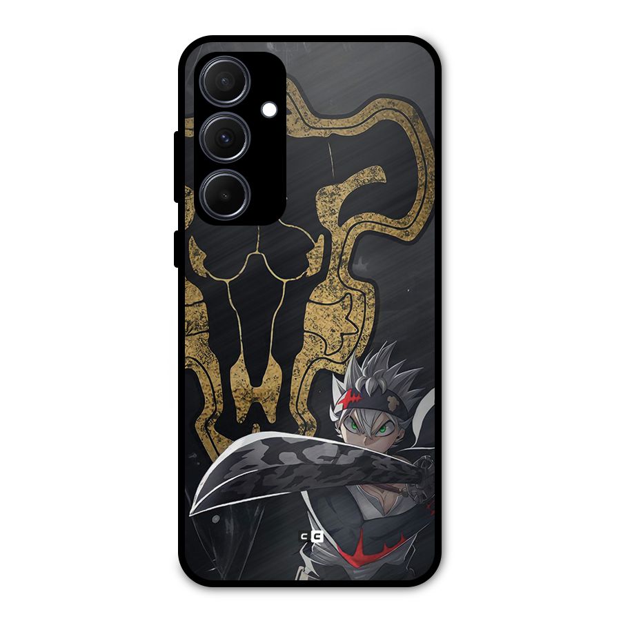 Asta With Black Bulls Metal Back Case for Galaxy A35