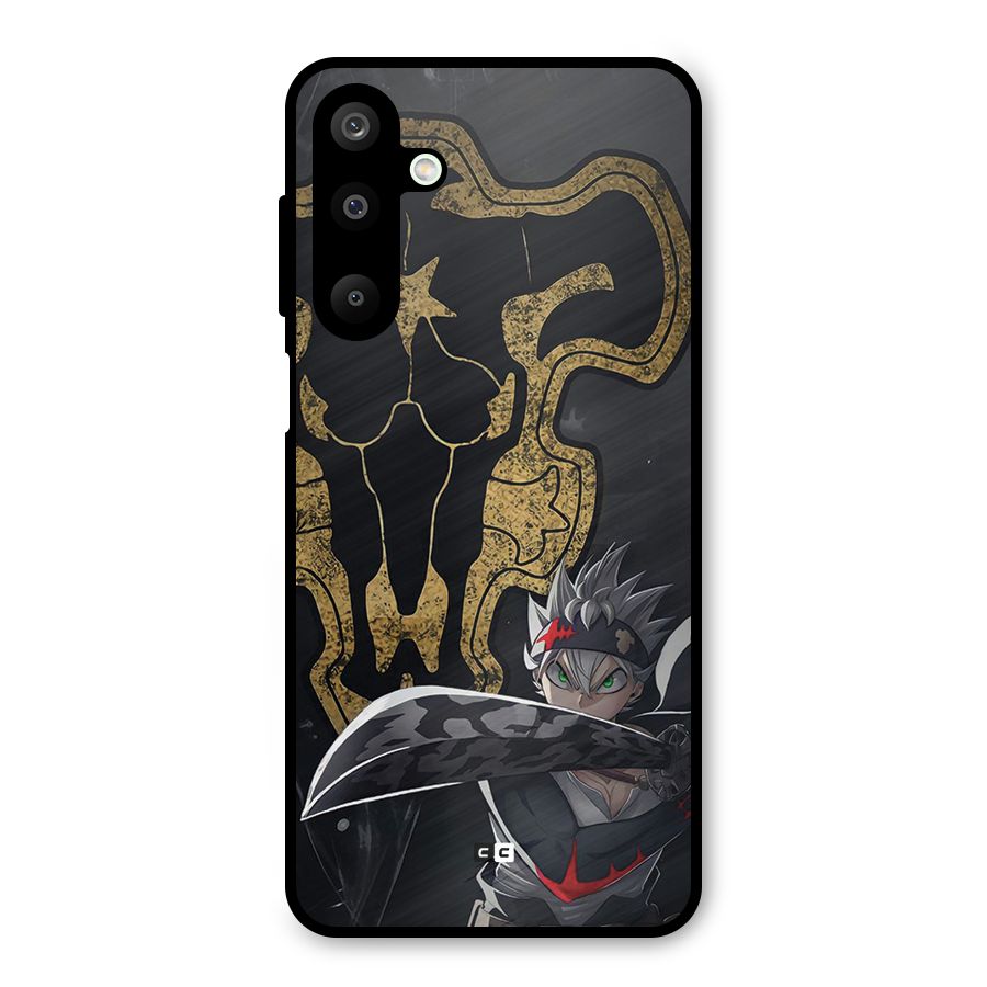 Asta With Black Bulls Metal Back Case for Galaxy M16