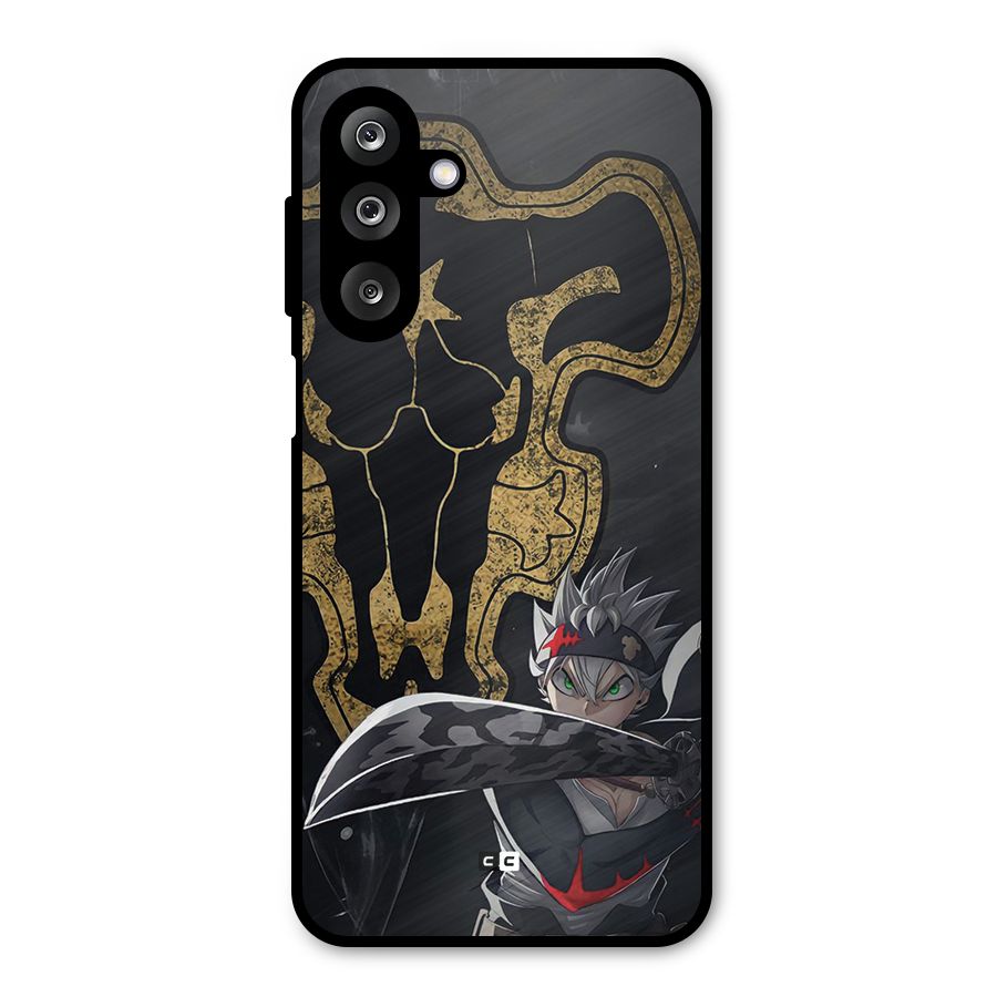 Asta With Black Bulls Metal Back Case for Galaxy M36