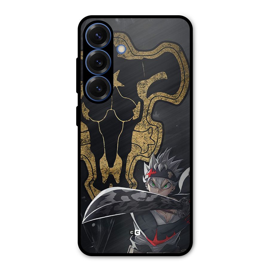 Asta With Black Bulls Metal Back Case for Galaxy S25