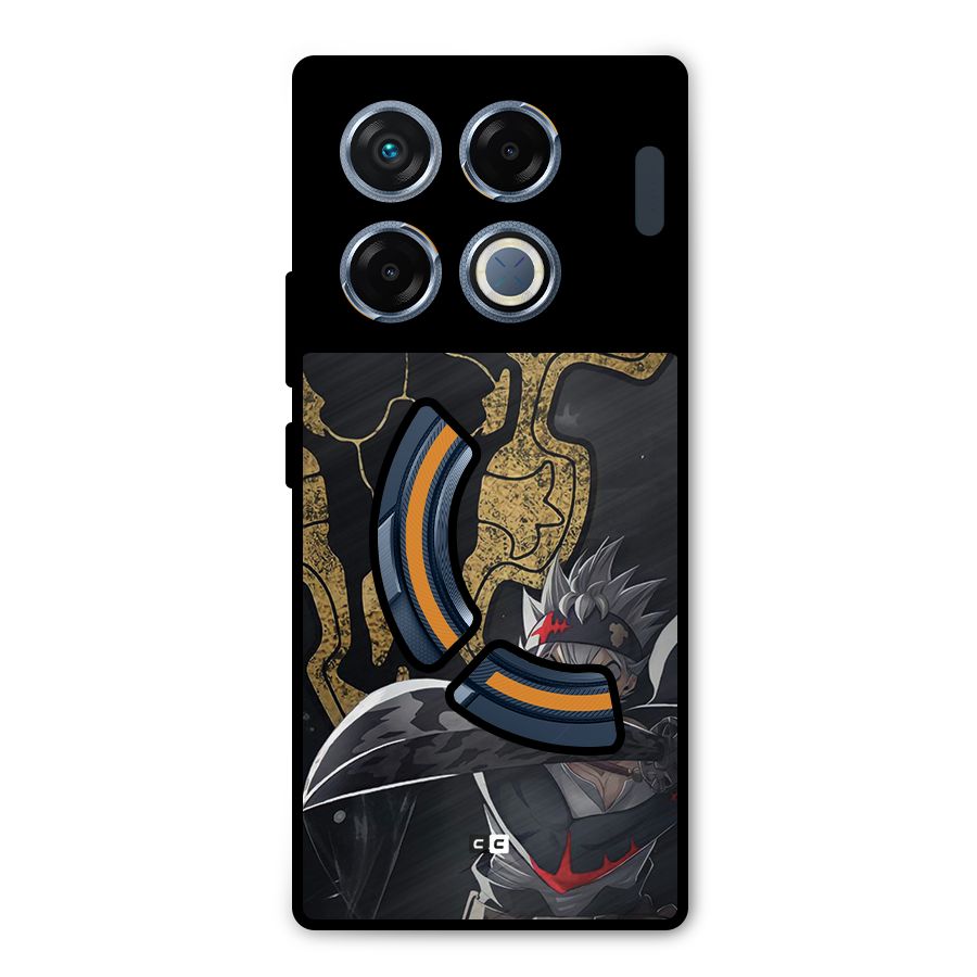 Asta With Black Bulls Metal Back Case for Infinix GT 20 Pro