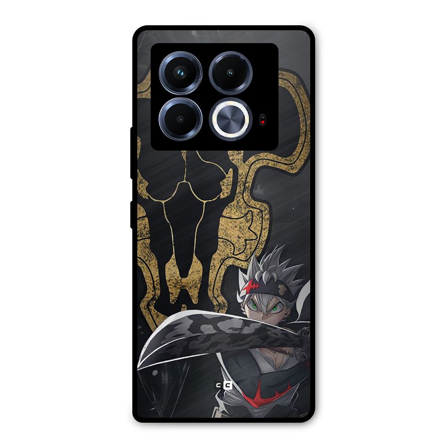 Asta With Black Bulls Metal Back Case for Infinix Note 40 5G