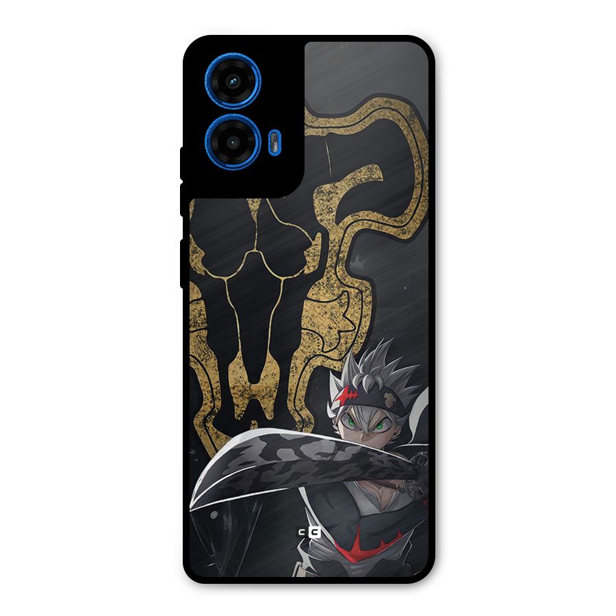 Asta With Black Bulls Metal Back Case for Moto G45
