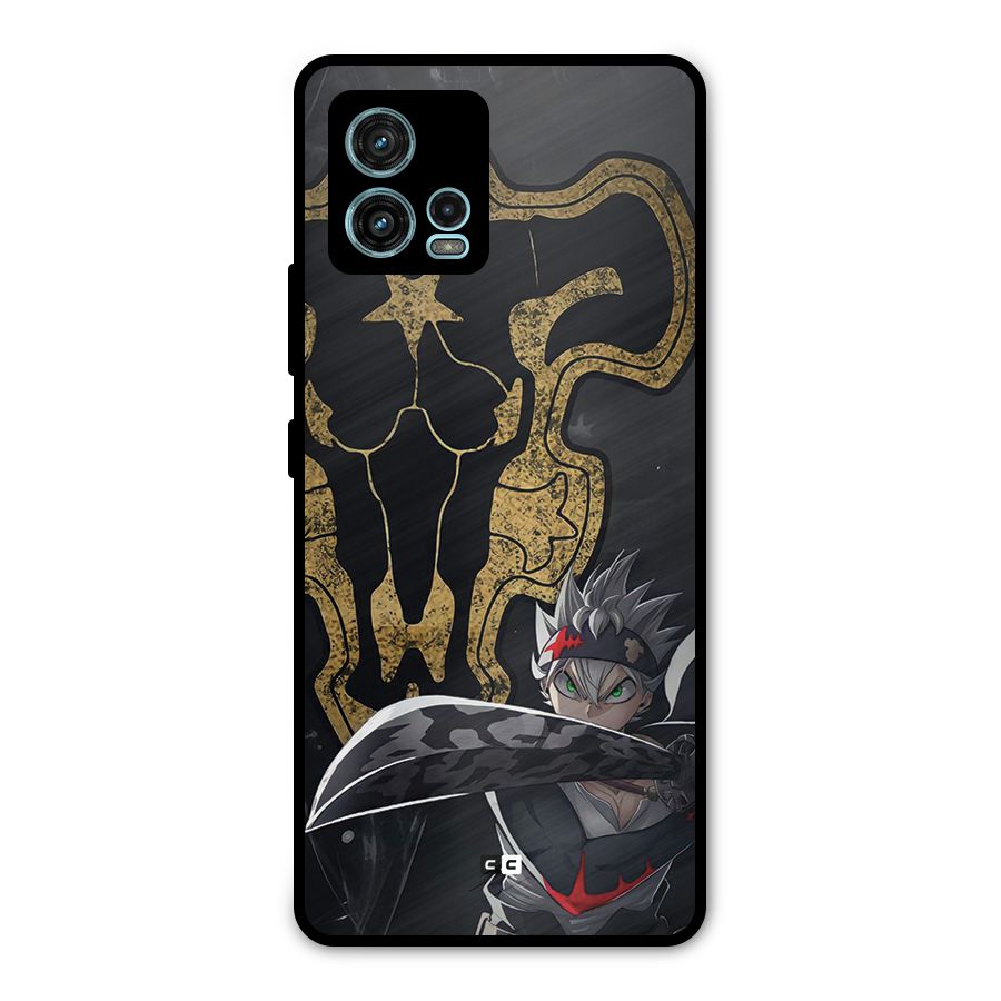 Asta With Black Bulls Metal Back Case for Moto G72