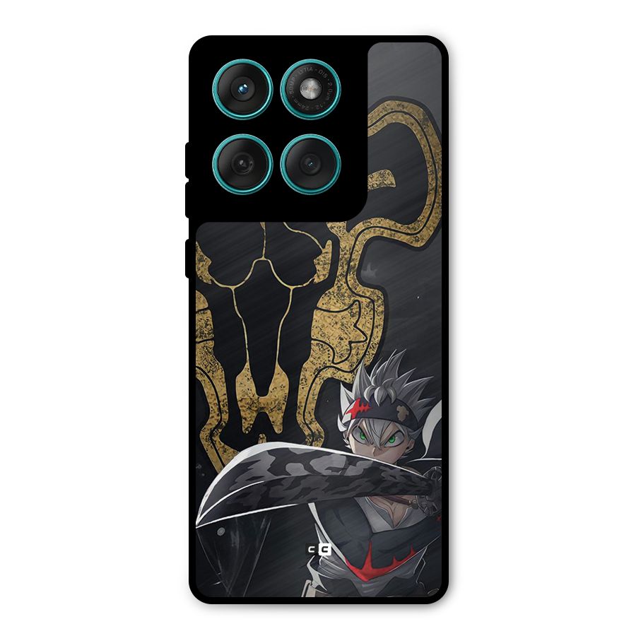Asta With Black Bulls Metal Back Case for Motorola Edge 60