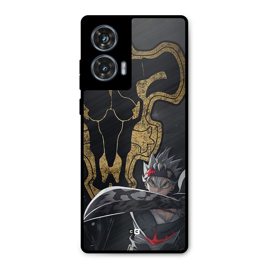 Asta With Black Bulls Metal Back Case for Motorola G96