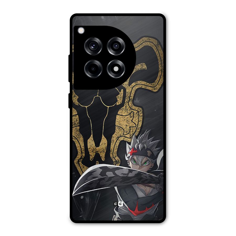 Asta With Black Bulls Metal Back Case for OnePlus 12R