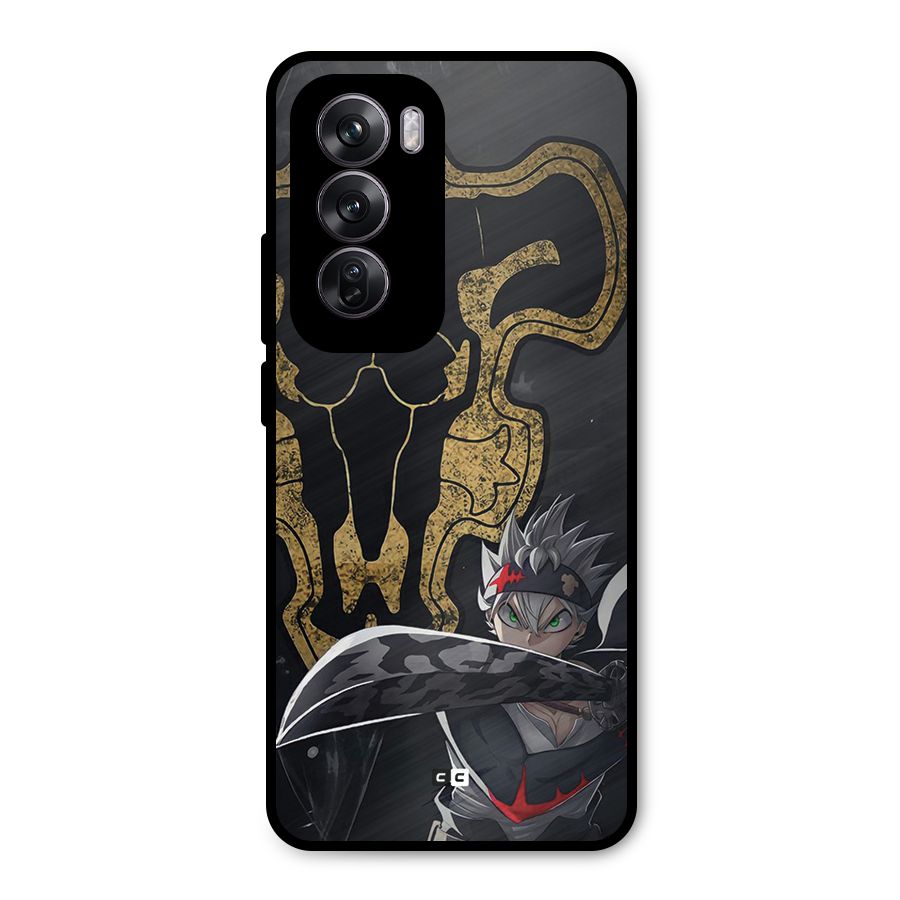 Asta With Black Bulls Metal Back Case for Oppo Reno12 Pro