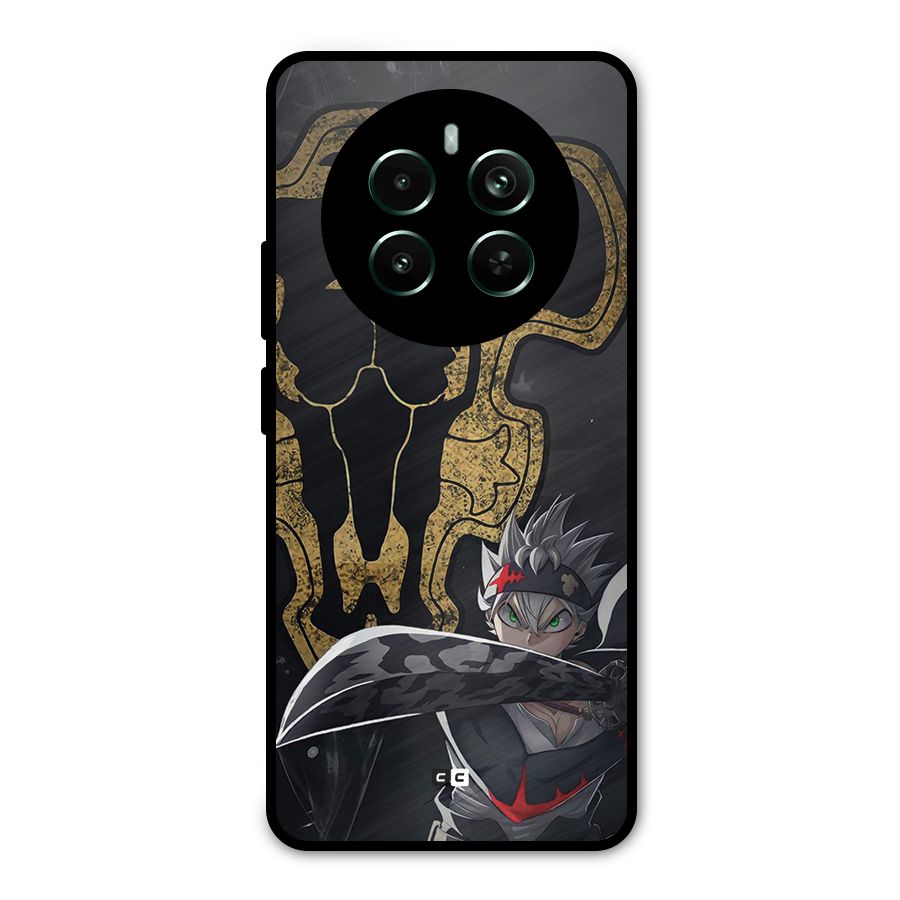 Asta With Black Bulls Metal Back Case for Realme 12 Pro Plus