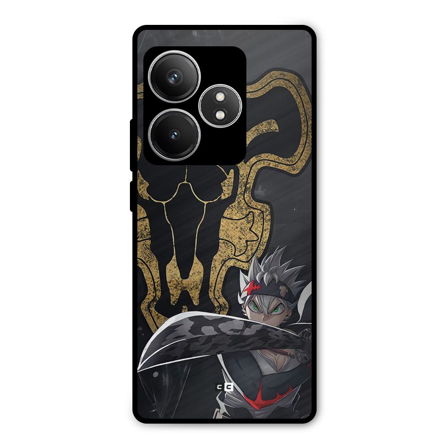 Asta With Black Bulls Metal Back Case for Realme GT 6T