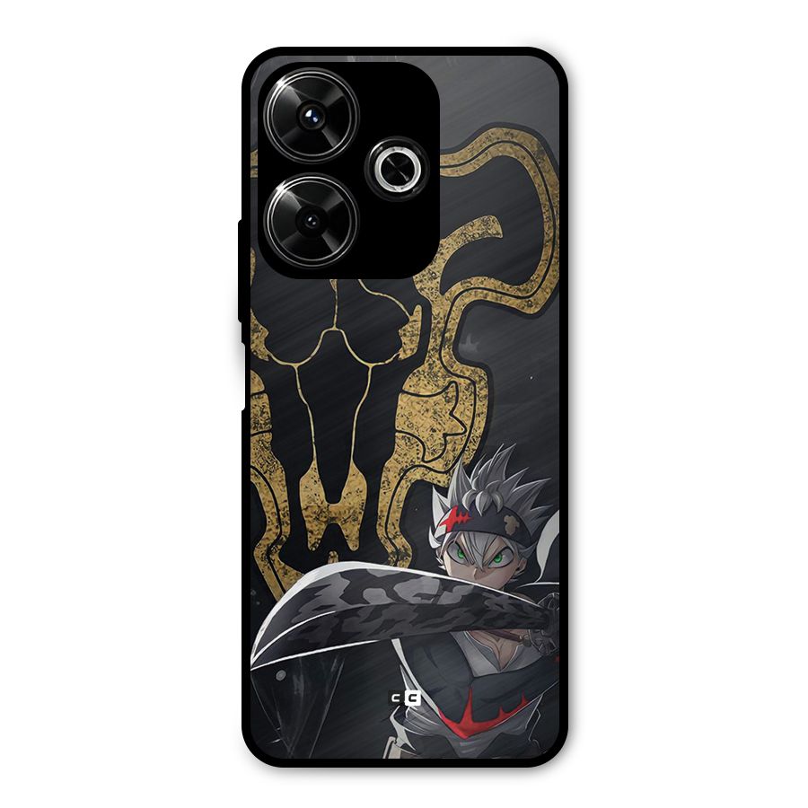 Asta With Black Bulls Metal Back Case for Redmi 13 5G