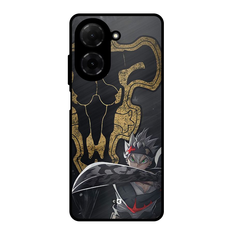 Asta With Black Bulls Metal Back Case for Redmi A5 4G